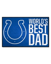 Indianapolis Colts Starter Mat Accent Rug  19in. x 30in. Worlds Best Dad Starter Mat Blue by   