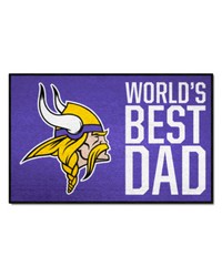 Minnesota Vikings Starter Mat Accent Rug  19in. x 30in. Worlds Best Dad Starter Mat Purple by   