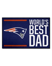 New England Patriots Starter Mat Accent Rug  19in. x 30in. Worlds Best Dad Starter Mat Navy by   