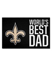New Orleans Saints Starter Mat Accent Rug  19in. x 30in. Worlds Best Dad Starter Mat Black by   
