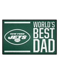 New York Jets Starter Mat Accent Rug  19in. x 30in. Worlds Best Dad Starter Mat Green by   