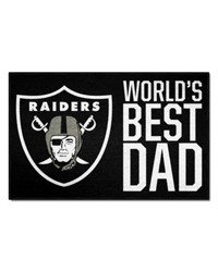 Las Vegas Raiders Starter Mat Accent Rug  19in. x 30in. Worlds Best Dad Starter Mat Black by   