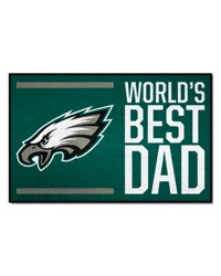 Philadelphia Eagles Starter Mat Accent Rug  19in. x 30in. Worlds Best Dad Starter Mat Green by   