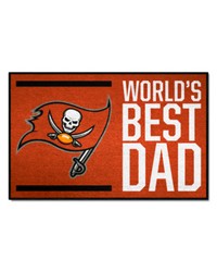 Tampa Bay Buccaneers Starter Mat Accent Rug  19in. x 30in. Worlds Best Dad Starter Mat Red by   