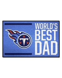 Tennessee Titans Starter Mat Accent Rug  19in. x 30in. Worlds Best Dad Starter Mat Navy by   