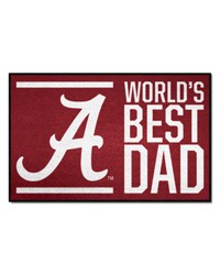 Alabama Crimson Tide Starter Mat Accent Rug  19in. x 30in. Worlds Best Dad Starter Mat Crimson by   