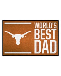 Texas Longhorns Starter Mat Accent Rug  19in. x 30in. Worlds Best Dad Starter Mat Orange by   