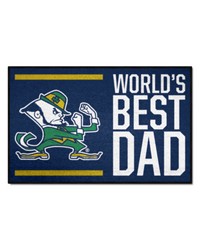 Notre Dame Fighting Irish Starter Mat Accent Rug  19in. x 30in. Worlds Best Dad Starter Mat Navy by   