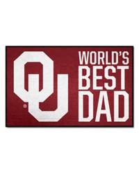 Oklahoma Sooners Starter Mat Accent Rug  19in. x 30in. Worlds Best Dad Starter Mat Crimson by   
