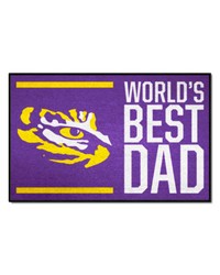 LSU Tigers Starter Mat Accent Rug  19in. x 30in. Worlds Best Dad Starter Mat Purple by   