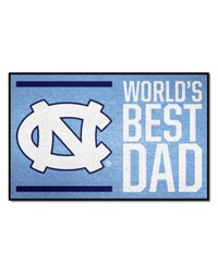 North Carolina Tar Heels Starter Mat Accent Rug  19in. x 30in. Worlds Best Dad Starter Mat Blue by   