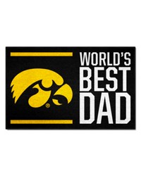 Iowa Hawkeyes Starter Mat Accent Rug  19in. x 30in. Worlds Best Dad Starter Mat Black by   