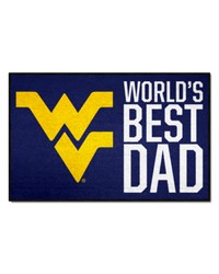 West Virginia Mountaineers Starter Mat Accent Rug  19in. x 30in. Worlds Best Dad Starter Mat Blue by   