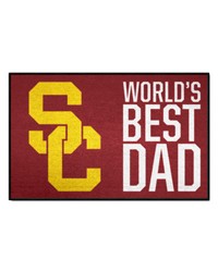 Southern California Trojans Starter Mat Accent Rug  19in. x 30in. Worlds Best Dad Starter Mat Red by   