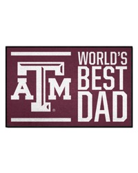 Texas AM Aggies Starter Mat Accent Rug  19in. x 30in. Worlds Best Dad Starter Mat Maroon by   