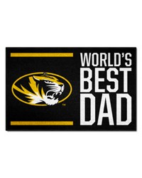 Missouri Tigers Starter Mat Accent Rug  19in. x 30in. Worlds Best Dad Starter Mat Black by   