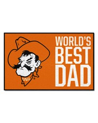 Oklahoma State Cowboys Starter Mat Accent Rug  19in. x 30in. Worlds Best Dad Starter Mat Black by   