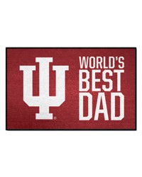 Indiana Hooisers Starter Mat Accent Rug  19in. x 30in. Worlds Best Dad Starter Mat Crimson by   