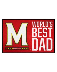 Maryland Terrapins Starter Mat Accent Rug  19in. x 30in. Worlds Best Dad Starter Mat Red by   
