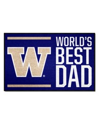 Washington Huskies Starter Mat Accent Rug  19in. x 30in. Worlds Best Dad Starter Mat Purple by   
