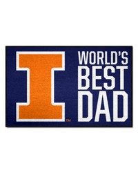 Illinois Illini Starter Mat Accent Rug  19in. x 30in. Worlds Best Dad Starter Mat Navy by   