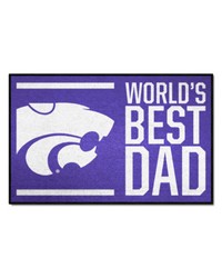 Kansas State Wildcats Starter Mat Accent Rug  19in. x 30in. Worlds Best Dad Starter Mat Purple by   