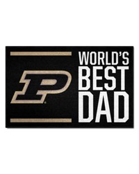 Purdue Boilermakers Starter Mat Accent Rug  19in. x 30in. Worlds Best Dad Starter Mat Black by   