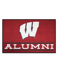 Wisconsin Badgers Starter Mat Accent Rug  19in. x 30in. Alumni Starter Mat Red by   