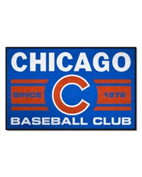 Chicago Cubs Starter Mat Accent Rug  19in. x 30in. Uniform Design Blue by   