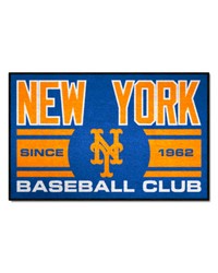 New York Mets Starter Mat Accent Rug  19in. x 30in. Uniform Design Blue by   