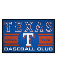 Texas Rangers Starter Mat Accent Rug  19in. x 30in. Uniform Design Blue by   