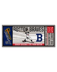 Boston Braves Ticket Runner Rug  30in. x 72in. Gray by   