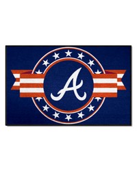 Atlanta Braves Starter Mat Accent Rug  19in. x 30in. Patriotic Starter Mat Navy by   