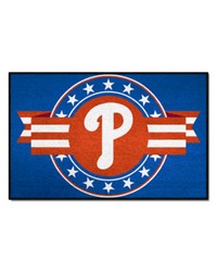 Philadelphia Phillies Starter Mat Accent Rug  19in. x 30in. Patriotic Starter Mat Blue by   