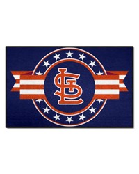 St. Louis Cardinals Starter Mat Accent Rug  19in. x 30in. Patriotic Starter Mat Blue by   