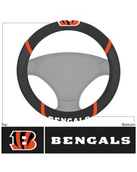 Cincinnati Bengals Embroidered Steering Wheel Cover Black by   