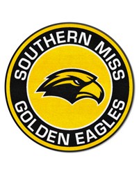 Southern Miss Golden Eagles Roundel Rug  27in. Diameter Gold by   
