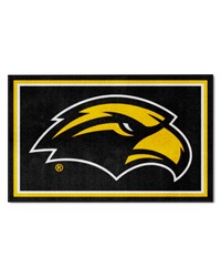 Southern Miss Golden Eagles 4ft. x 6ft. Plush Area Rug Black by   