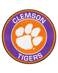 Clemson Tigers Roundel Rug  27in. Diameter Orange by   