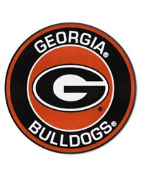 Georgia Bulldogs Roundel Rug  27in. Diameter Black by   