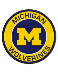 Michigan Wolverines Roundel Rug  27in. Diameter Blue by   