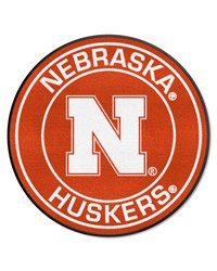Nebraska Cornhuskers Roundel Rug  27in. Diameter Red by   