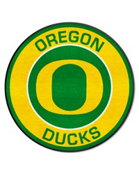 Oregon Ducks Roundel Rug  27in. Diameter Green by   