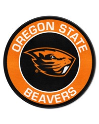 Oregon State Beavers Roundel Rug  27in. Diameter Black by   
