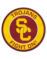 Southern California Trojans Roundel Rug  27in. Diameter Cardinal by   