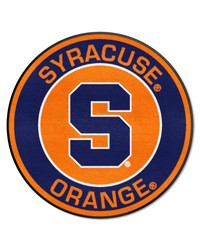 Syracuse Orange Roundel Rug  27in. Diameter Orange by   