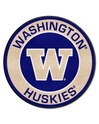 Washington Huskies Roundel Rug  27in. Diameter Purple by   