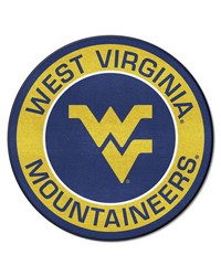 West Virginia Mountaineers Roundel Rug  27in. Diameter Navy by   