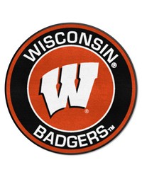 Wisconsin Badgers Roundel Rug  27in. Diameter Red by   