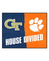 House Divided  Georgia Tech   Clemson House Divided House Divided Rug  34 in. x 42.5 in. Multi by   